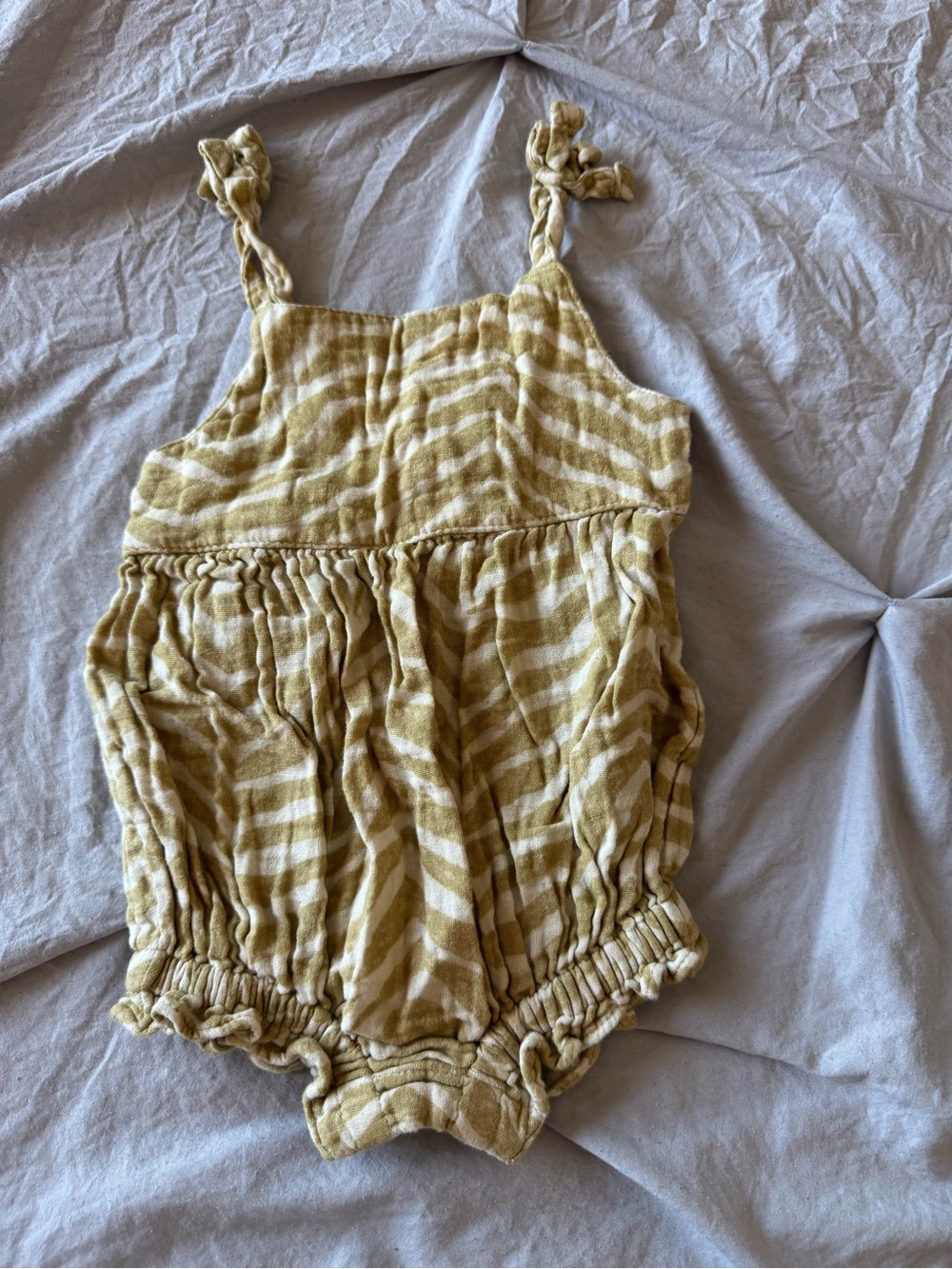 Old Navy Yellow Striped Baby Girls Romper